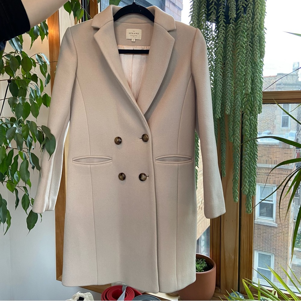 Sézane coat in cream
